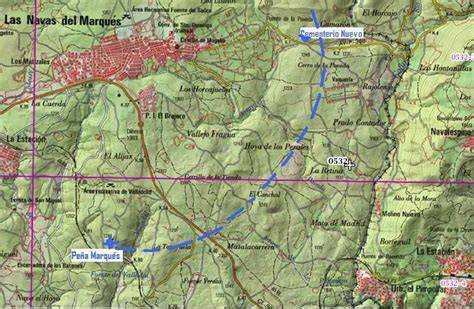 altitud de Las Navas del Marqués (mapa topográfico)