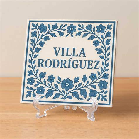azulejo granadino diseño floral azul cobalto (8 palabras)