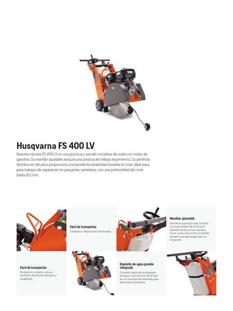 Esquema de la cortadora FS 400 LV y su sistema de agua
