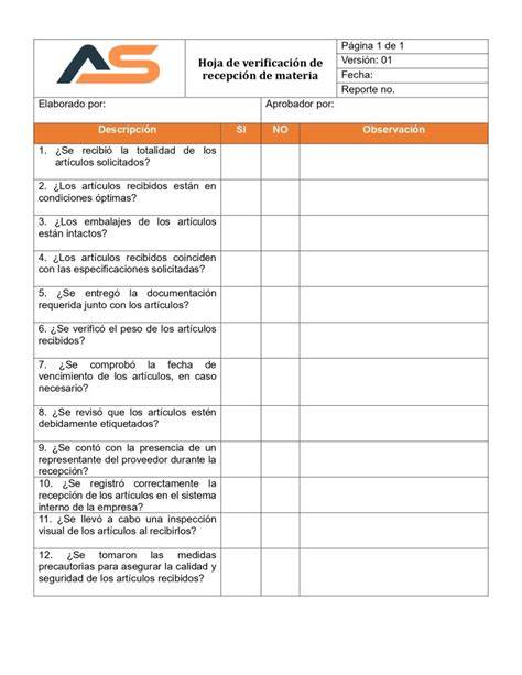 lista de verificación para rehabilitación