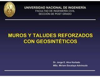 infografía de taludes reforzados con geosintéticos