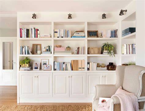 libreria de obra con curvas organicas