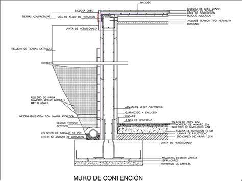 diagrama de drenaje detrás de muro de contención