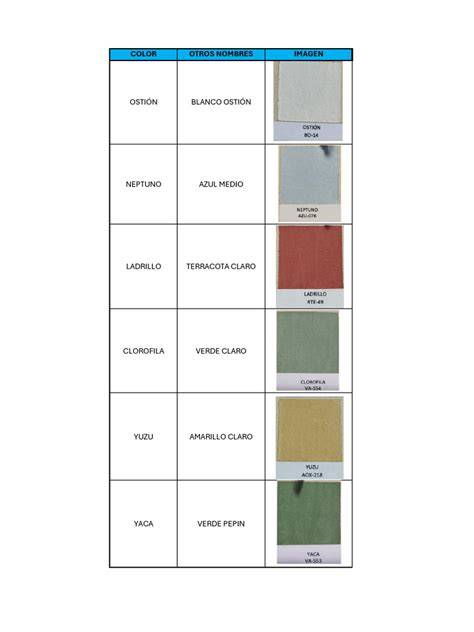 catálogo de impermeabilizantes: colores y formatos
