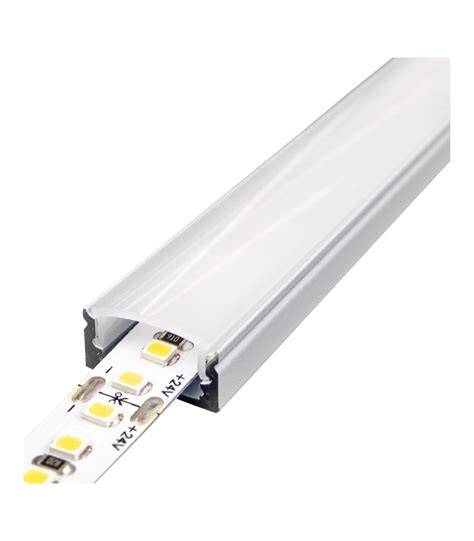 perfil aluminio tira led montaje en superficie (rectangular, sin difusor)