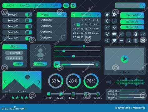iconos de interfaces de láser y control