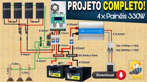 diagrama de sistema solar residencial