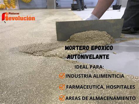 diagrama de uso del mortero epóxico autonivelante