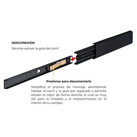 guía telescópica para cajones diagramada