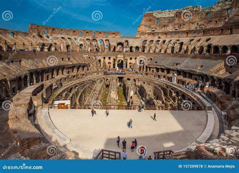 collage de estructuras del Coliseo y Hipogeo
