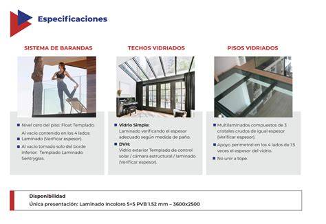 ganche de especificaciones del vidrio laminado