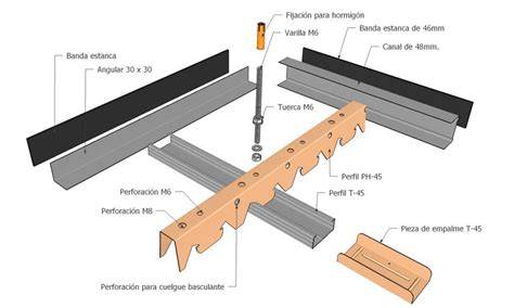imagen esquema de dinteles y falsos techos