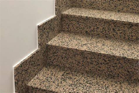 escaleras de granito rosa porriño en interiores