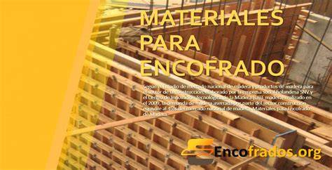 infografía de encofrados y madera para construcción