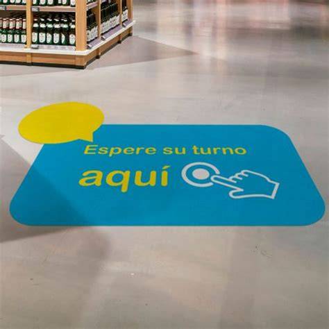 muestra de adhesivos de suelo personalizados