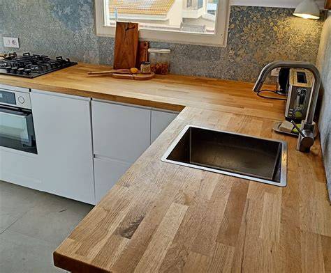 encimeras de madera con tablero alistonado
