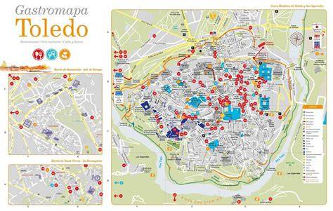 mapa de Toledo y alrededores con foco en fachadas