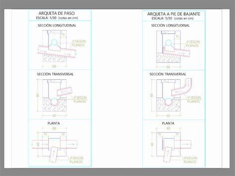gráfico de arquetas en recorrido de colectores