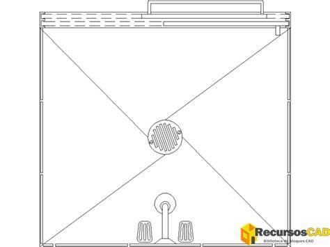 plano de distribución de plato de ducha y rejilla
