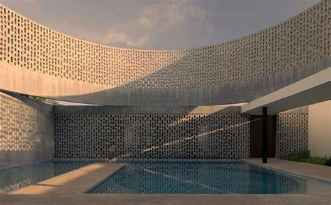 proyecto con celosía para ventilación y luz natural