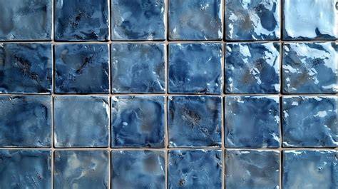 Superficie de azulejos azules con acabado brillo