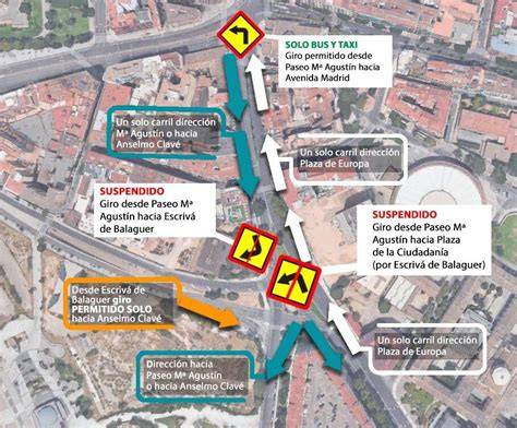 planos y cambios de tráfico en Plaza Larga