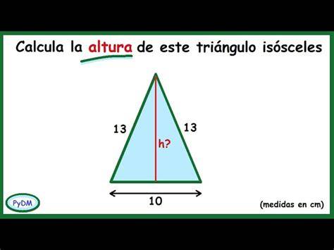 biseción de la base para altura en isósceles