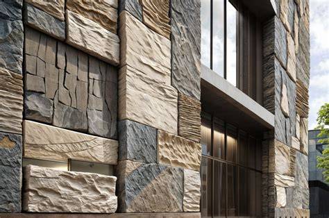 revestimiento de fachada con azulejos piedra