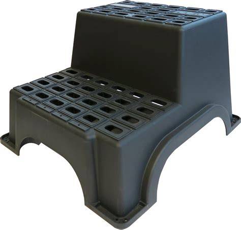 escalera plastico dos peldaños 118cm 132cm