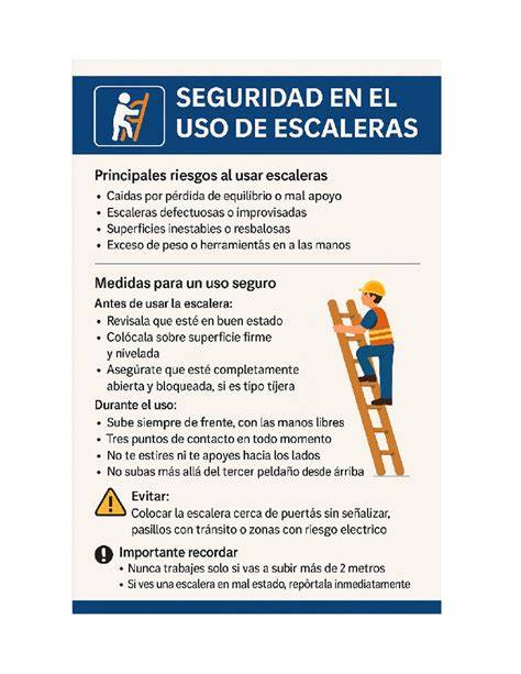 uso seguro escaleras en almacenes oficinas