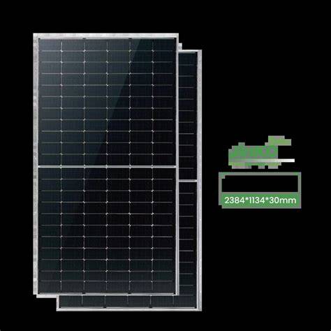 panel solar bifacial diseño de doble vidrio