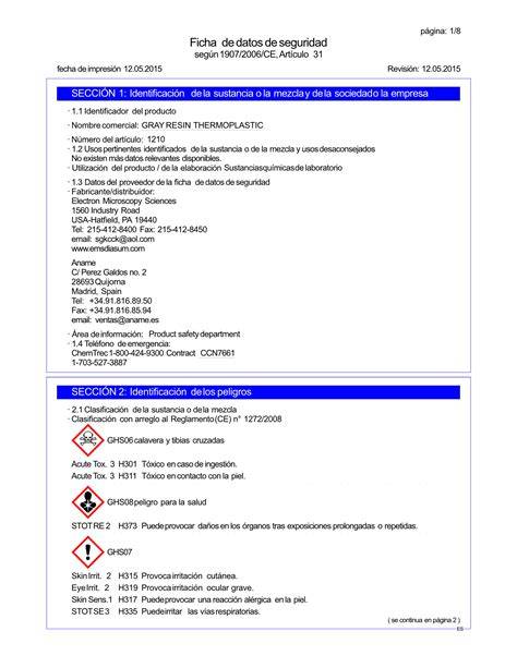ficha de seguridad de purpurina