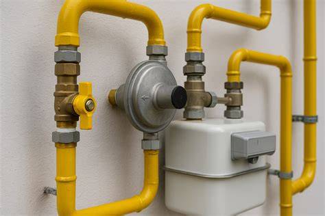 ilustración de instalación de tuberías de gas en casa