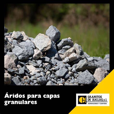 áridos para capas granulares y prefabricados (infografía)