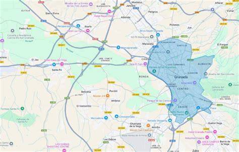 mapa de zonas destacadas de Fuenlabrada