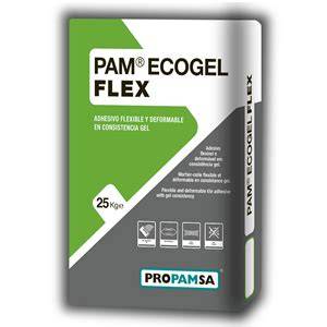 gamas de adhesivos PAM ECOGEL y ejemplos (C2TE, C2TES1, C2TES2)