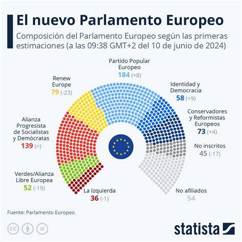 infografico sobre estructura de grupos en el Parlamento Europeo