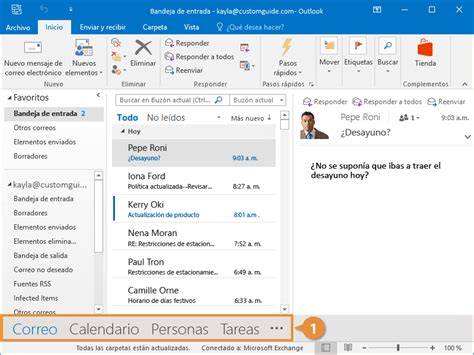 esquemas de panel de navegación en Outlook