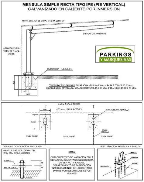 cimentación para marquesinas y toldos (estructura y apoyo)