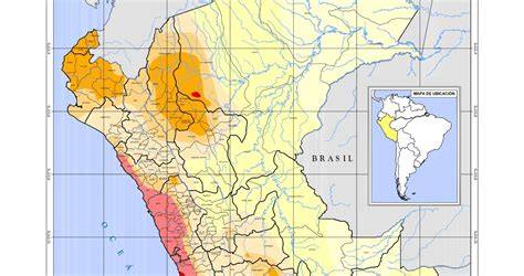 Mapa de intensidad de lluvia y zonas de Caucal
