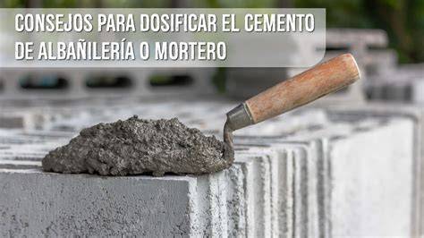 boconceptos de albañilería y mortero