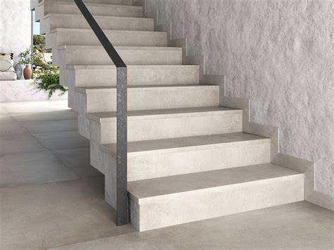 Peldaños de gres extrusionado para escaleras (ilustración detallada)