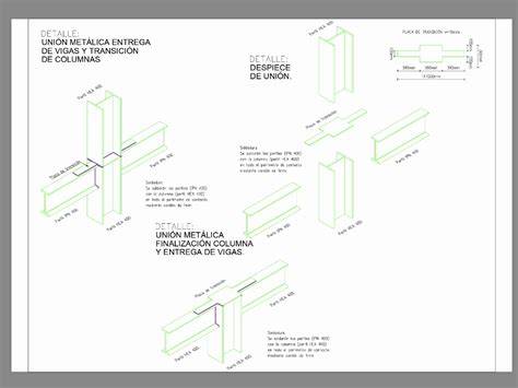 perfileria en planta mmirador (diagrama de secciones y conexiones)