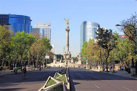 Panorama del centro histórico y Paseo de la Reforma