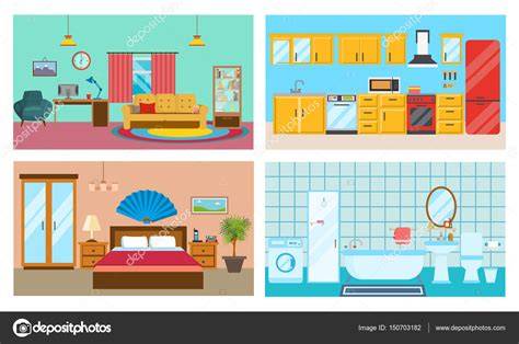 Interior de Avalon con cocina, baño y dormitorio principal